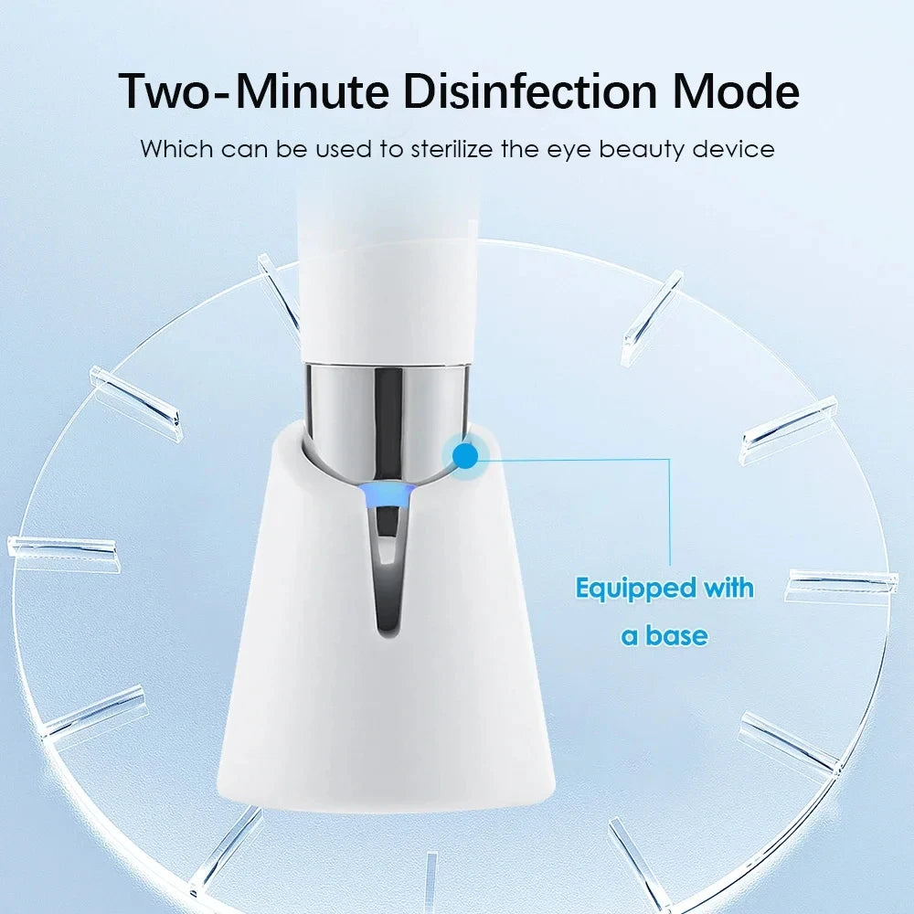 3-In-1 Eye Massager for Brightening & Wrinkle Reduction, Blue Light Therapy & Constant Heat Compress for Dark Circles Puffiness